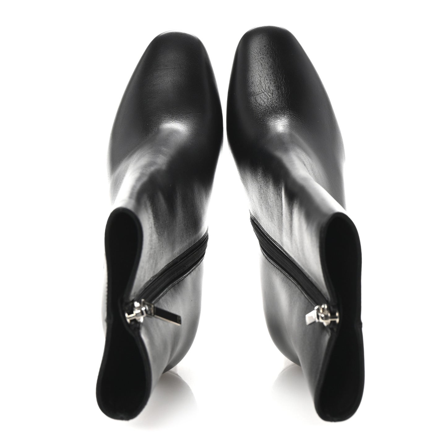 Calfskin Savane Ankle Boots 35 Black