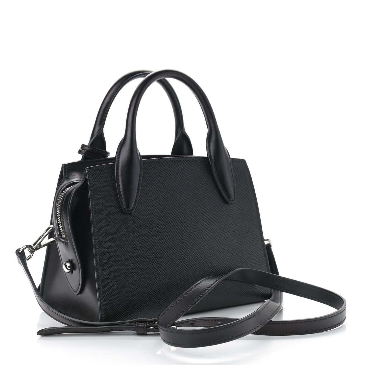 Saffiano Cuir Calfskin Small Kristen Black