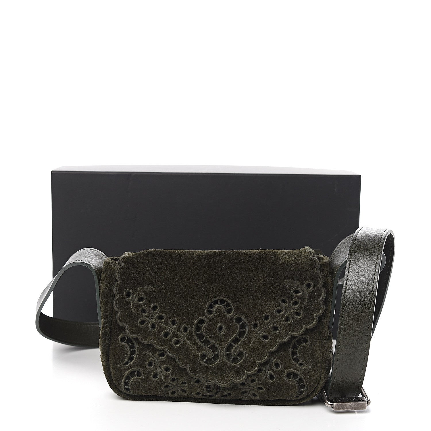 Chanel Suede Embroidered Flap Dark Green 10 of 10