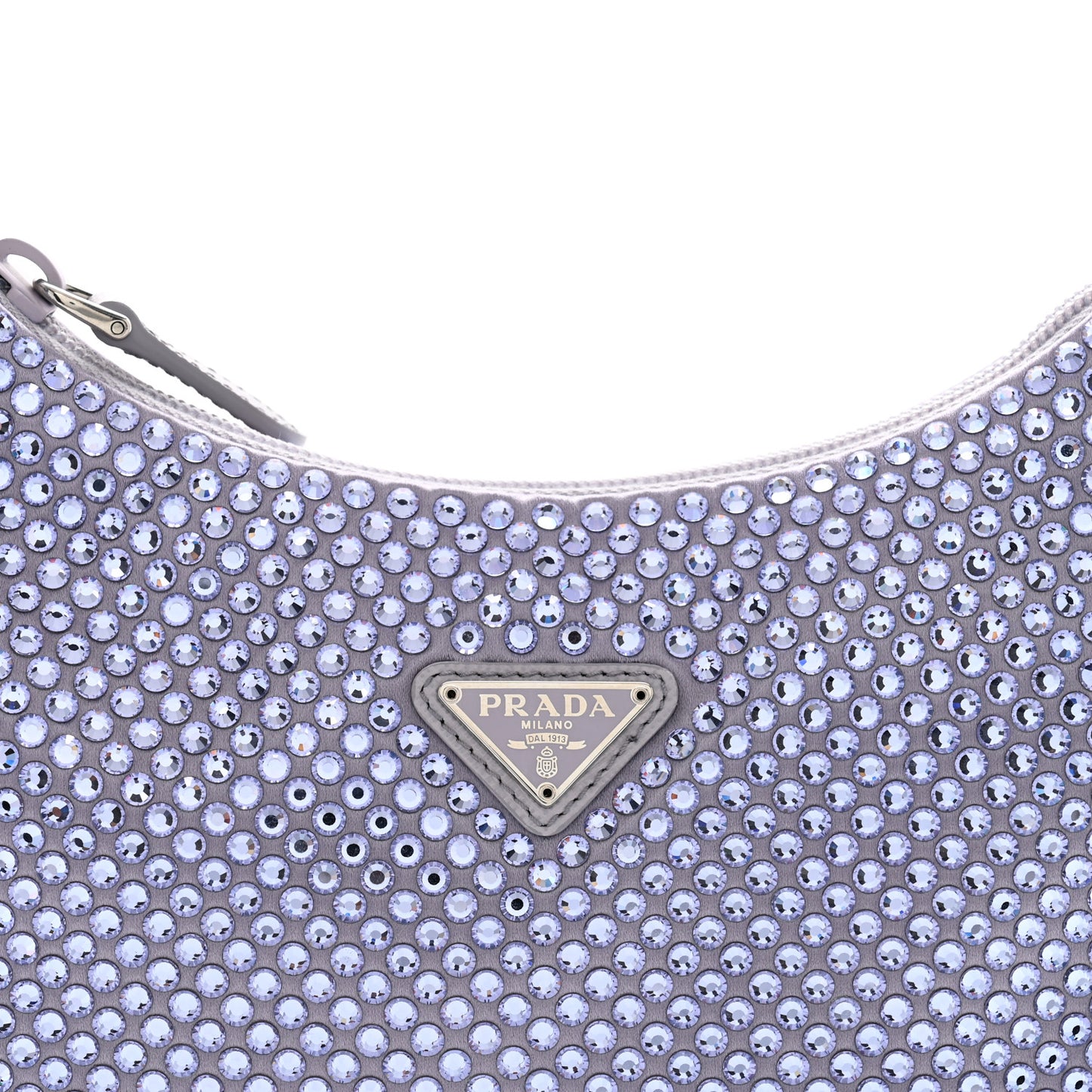 Satin Crystal Mini Re-Edition 2000 Bag Glicine