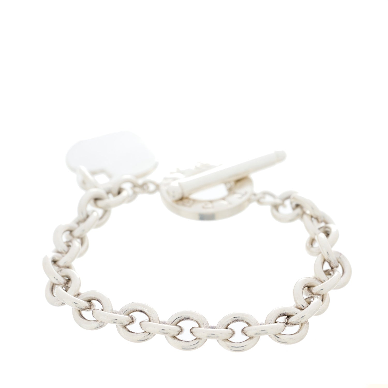 Tiffany Sterling Silver Heart Tag Toggle Bracelet 2 of 4