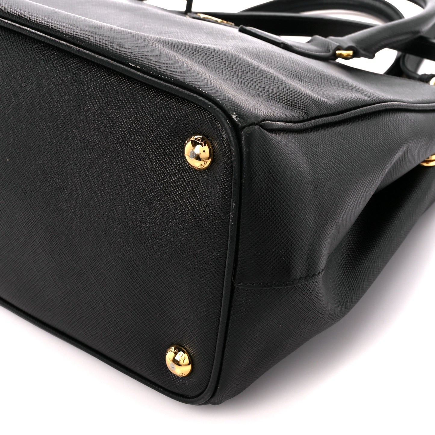 Saffiano Small Galleria Double Zip Tote Black