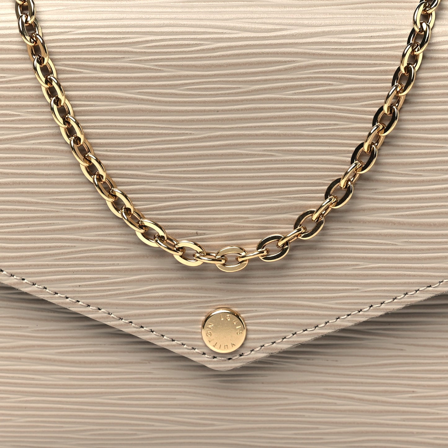 Epi Felicie Pochette Chain Wallet Galet