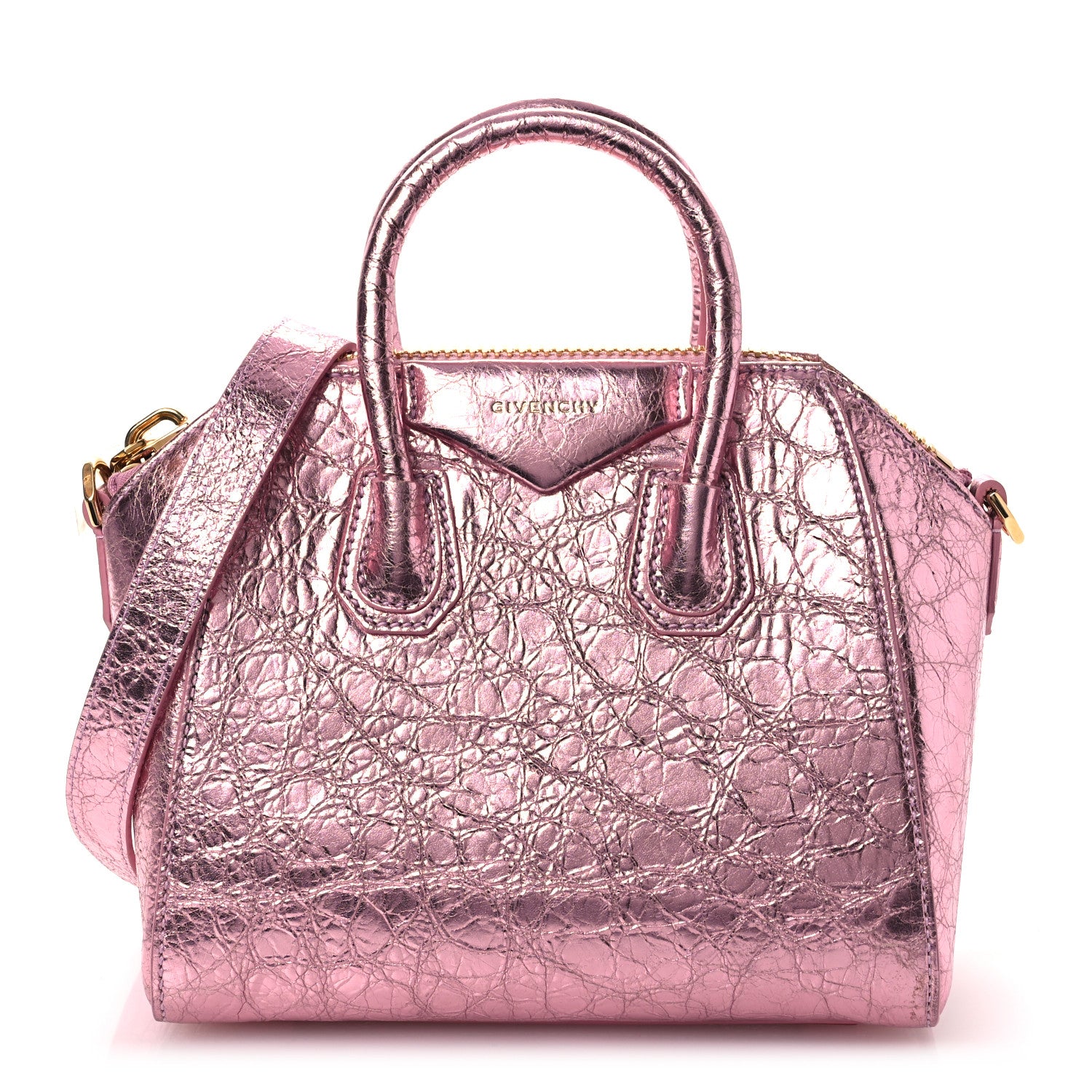 Givenchy Laminated Lambskin Mini Antigona Silk Pink 1790566 