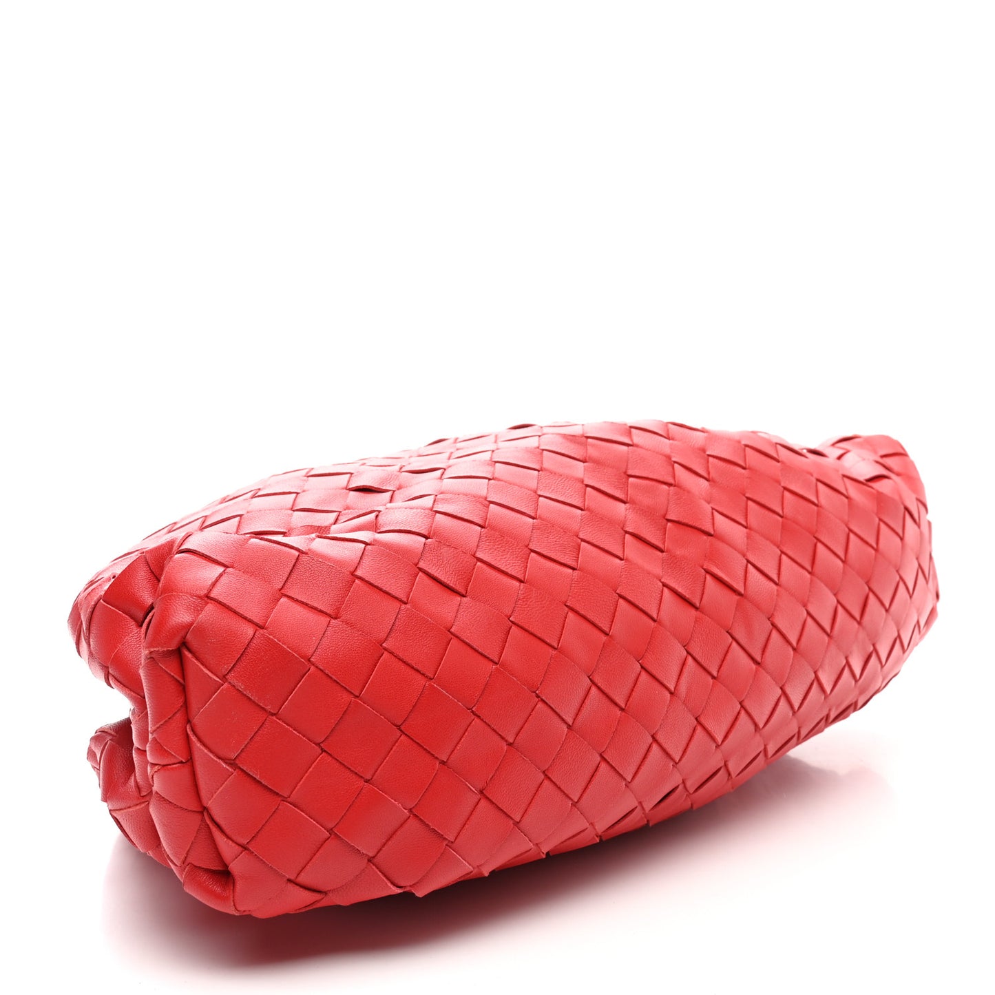 Nappa Maxi Intrecciato The Pouch Oversized Clutch Bright Red