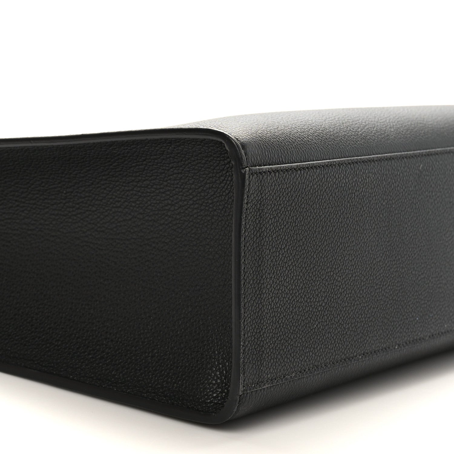 Fendi Vitello Cher Logo Embossed Medium Go To Shopper Tote Black 7 of 8