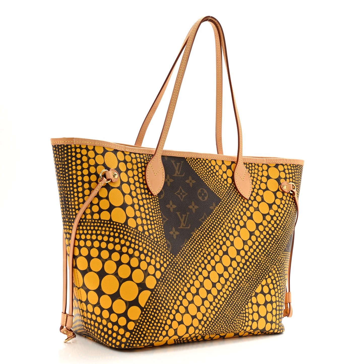 Monogram Kusama Waves Neverfull MM Yellow