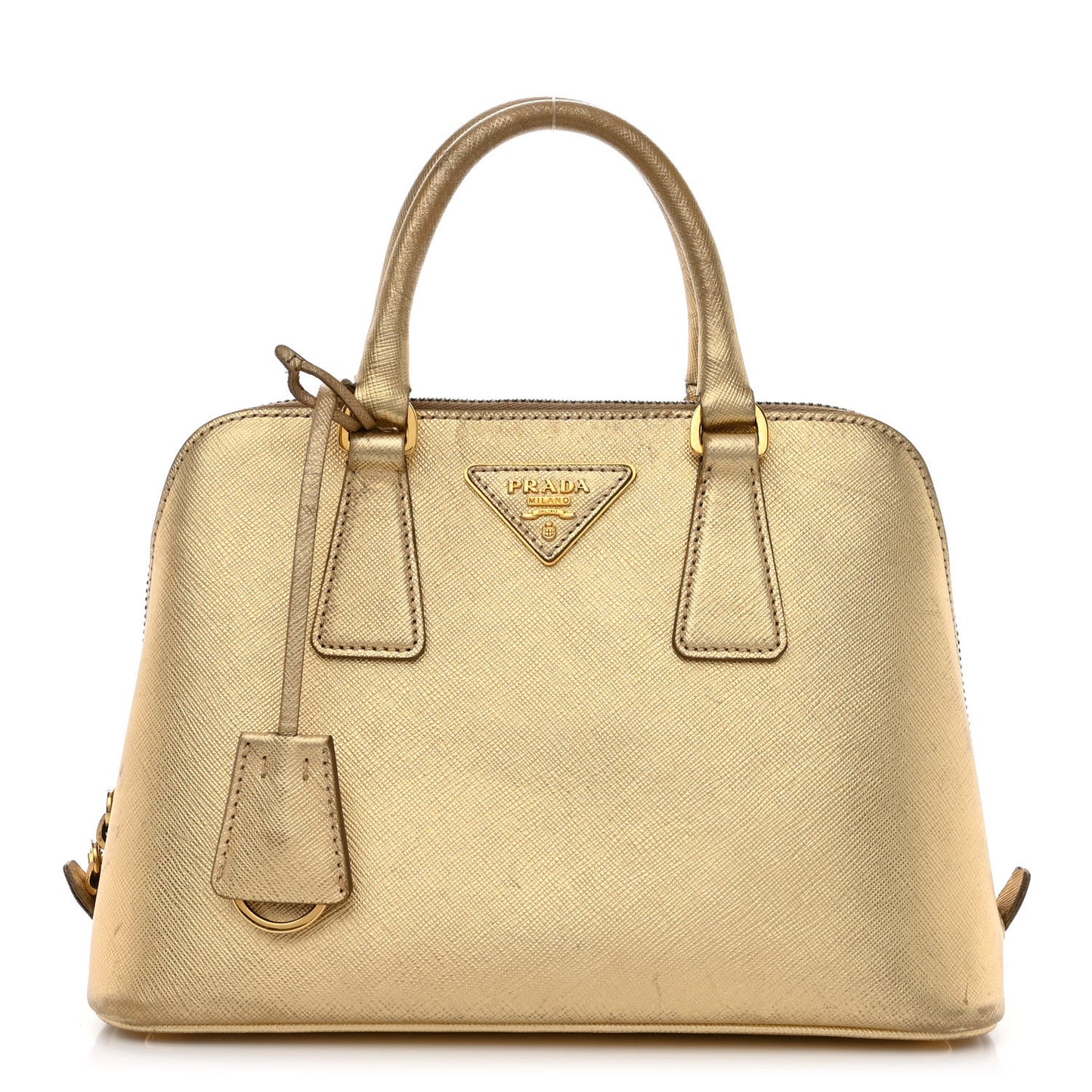 Saffiano Lux Small Promenade Tote Platino