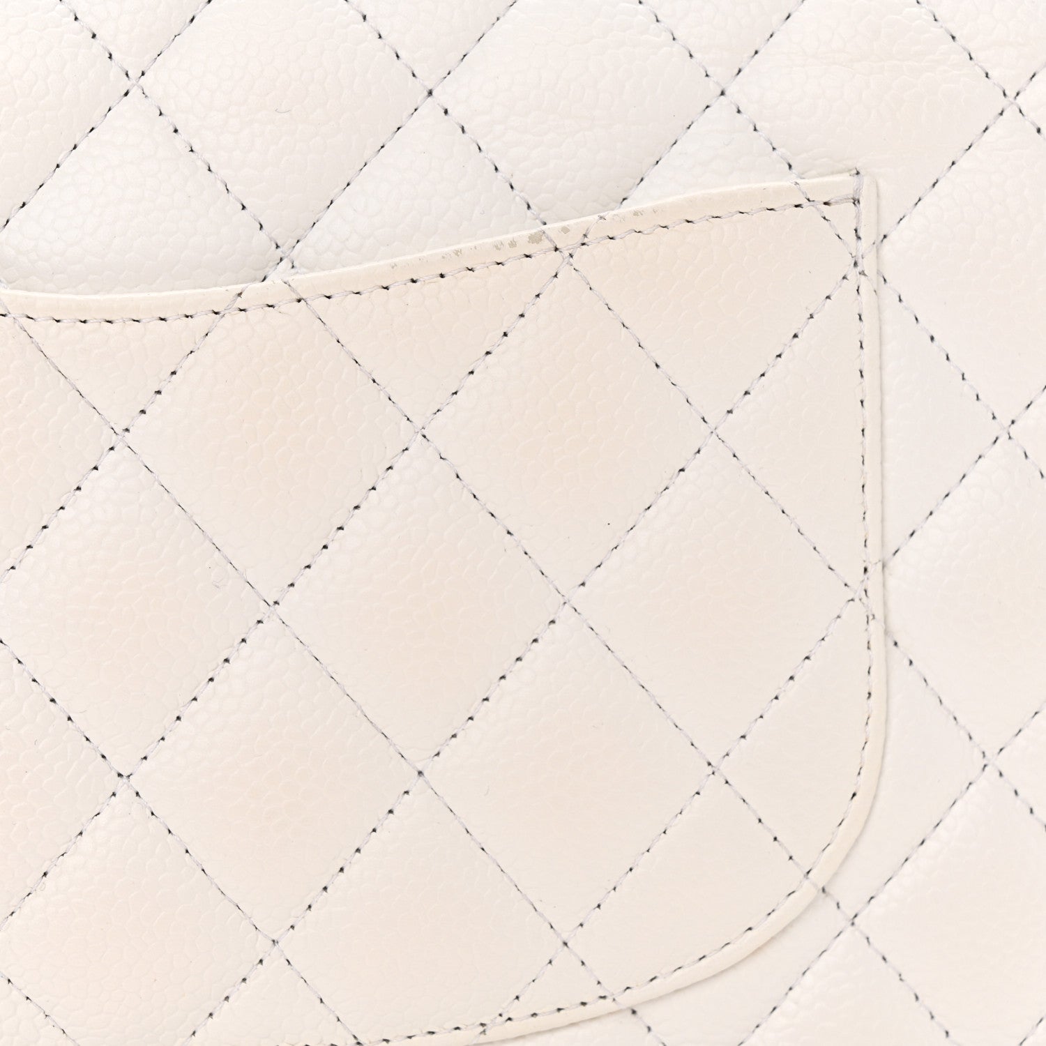 Chanel Caviar Quilted Medium Double Flap White 19 of 26