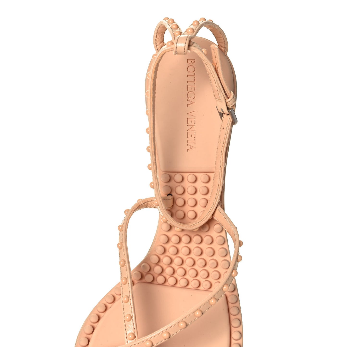 Lambskin Lagoon Bubble 55mm Sandals 38 Macaroon