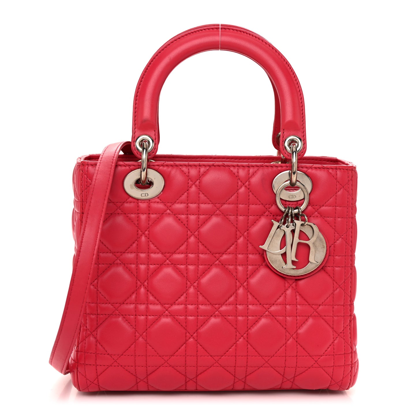 Lambskin Cannage Medium Lady Dior Pink