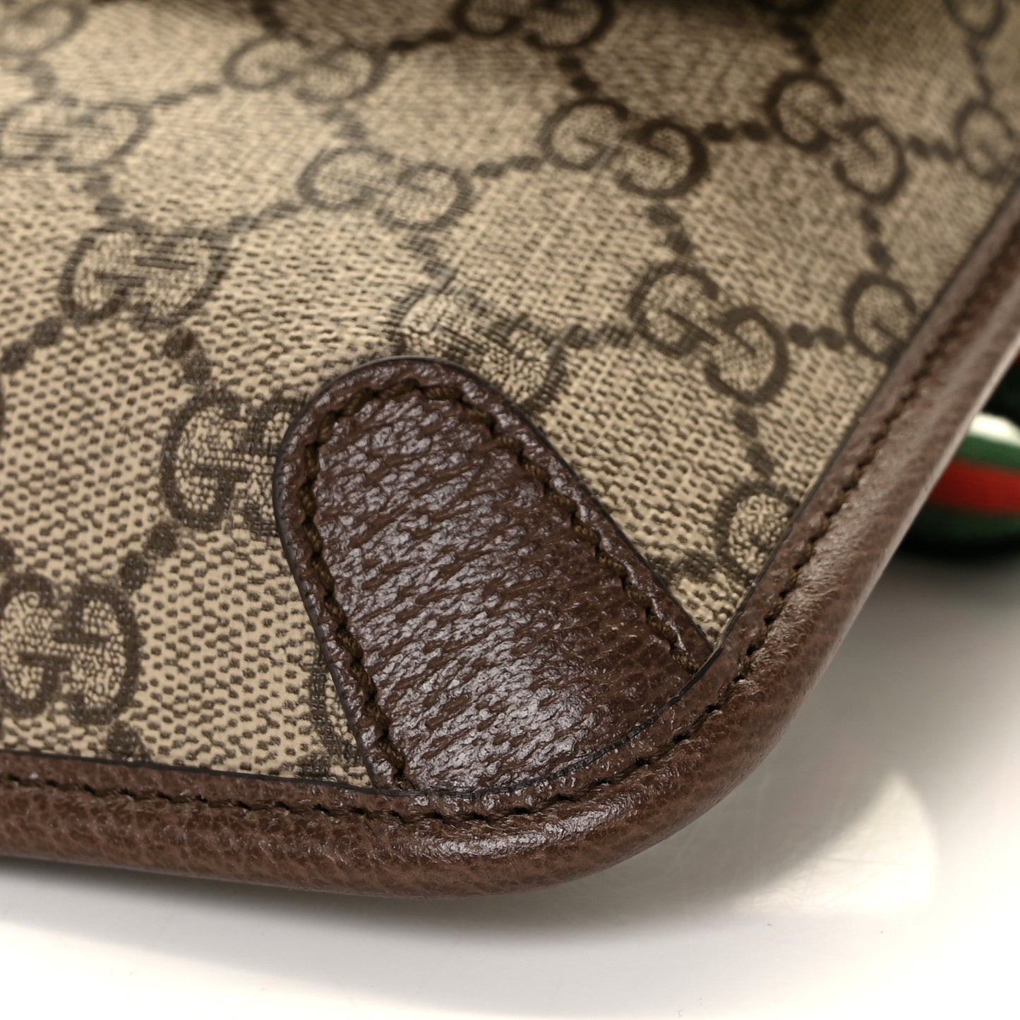 GG Supreme Monogram Neo Vintage Web Belt Bag Brown