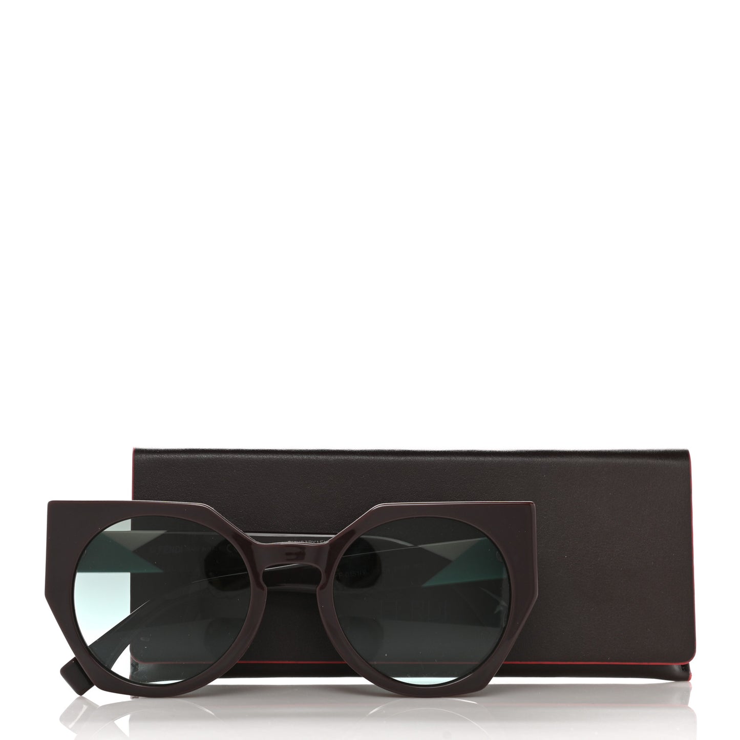 Acetate Facets Oversized Cat Eye Sunglasses FF 0151/S Brown