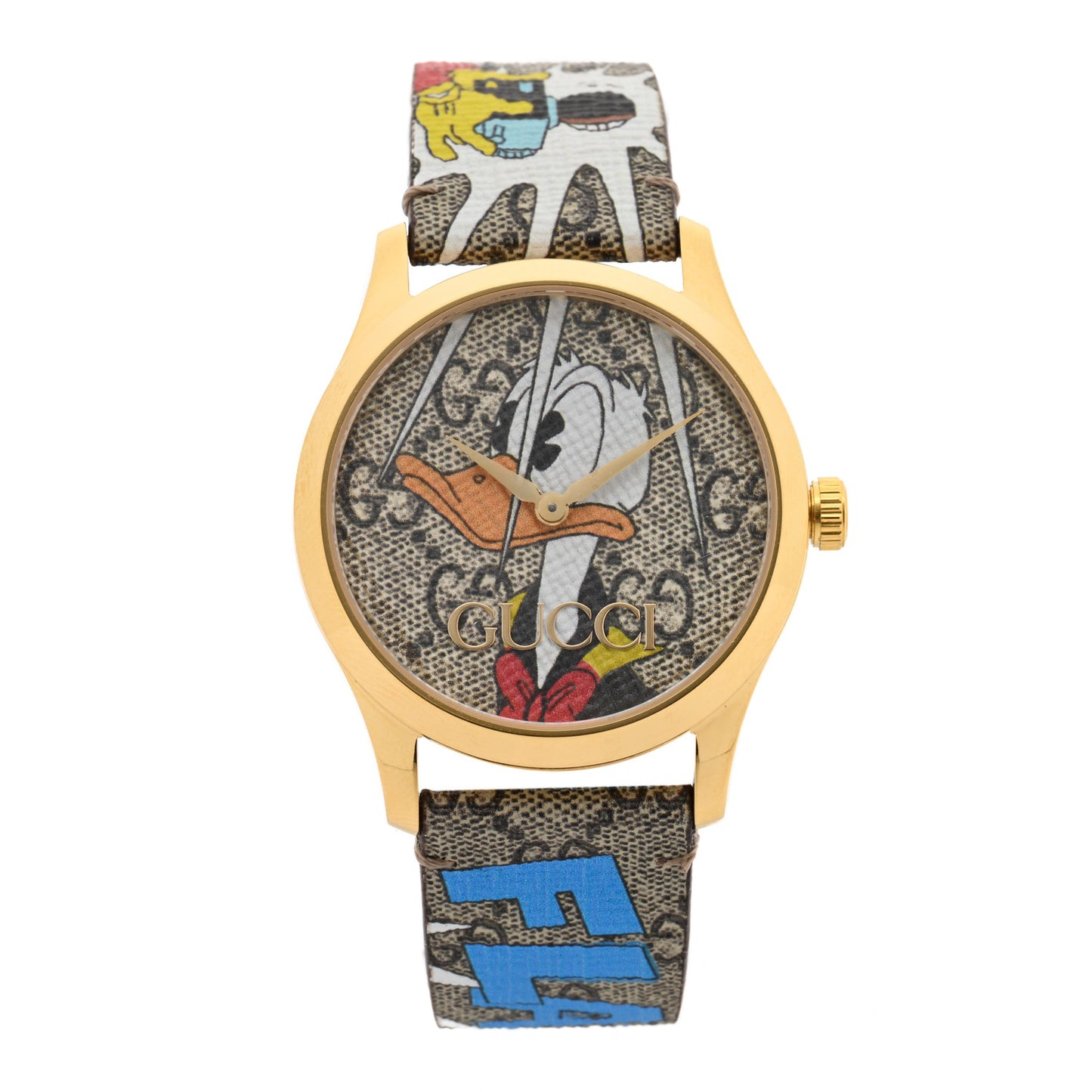 X DISNEY Stainless Steel Canvas 38mm G-Timeless Donald Duck Quartz Watch
