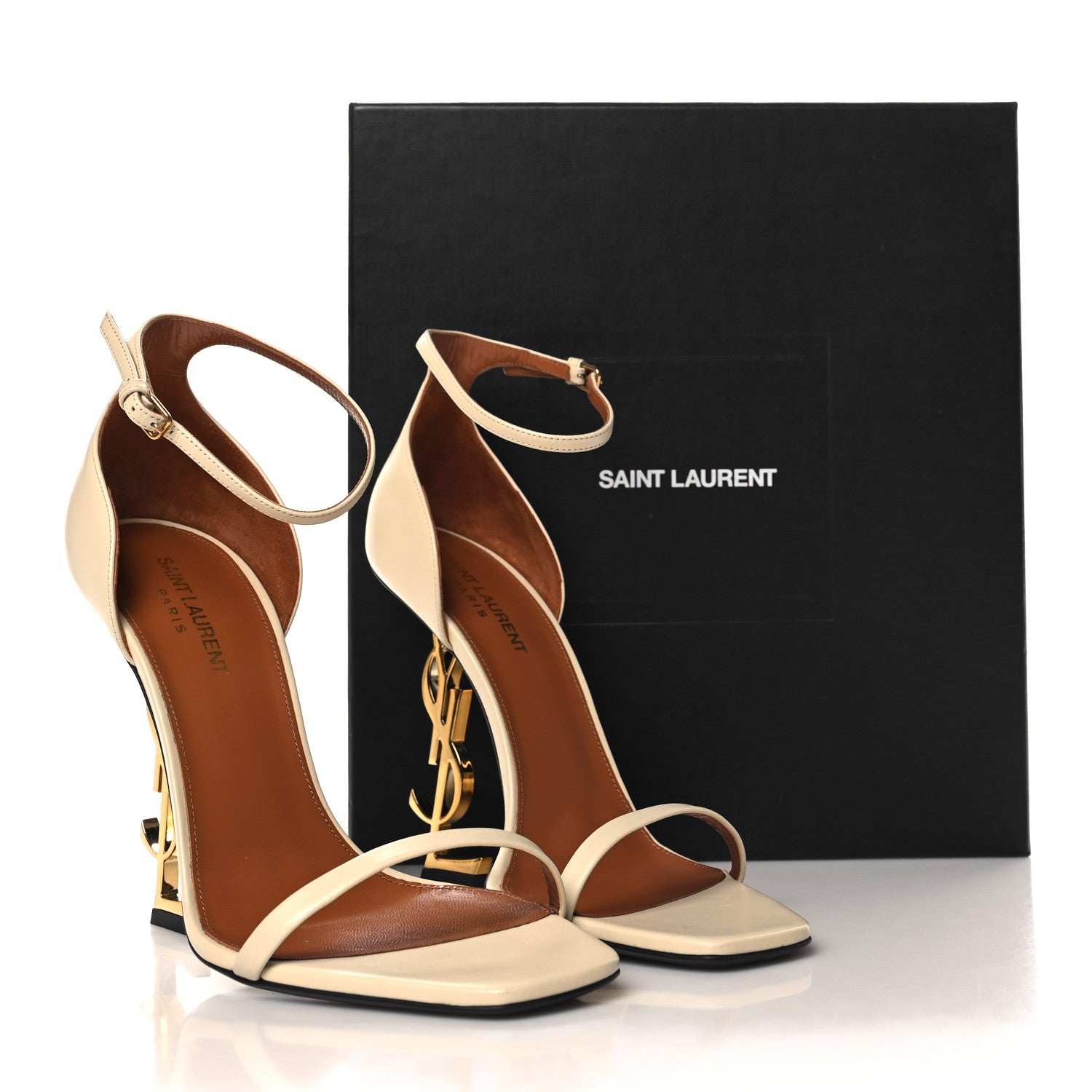 Saint Laurent Calfskin 110 Opyum Sandals 40 Real Beige 10 of 10
