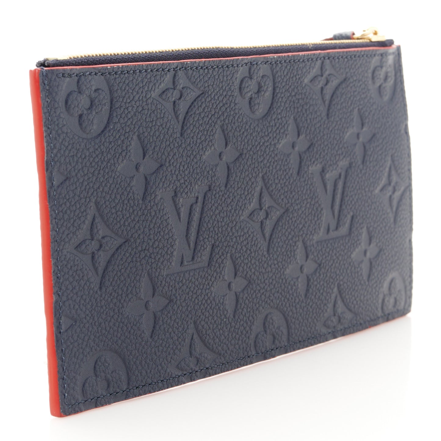 Empreinte Felicie Chain Wallet Zippered Insert Marine Rouge
