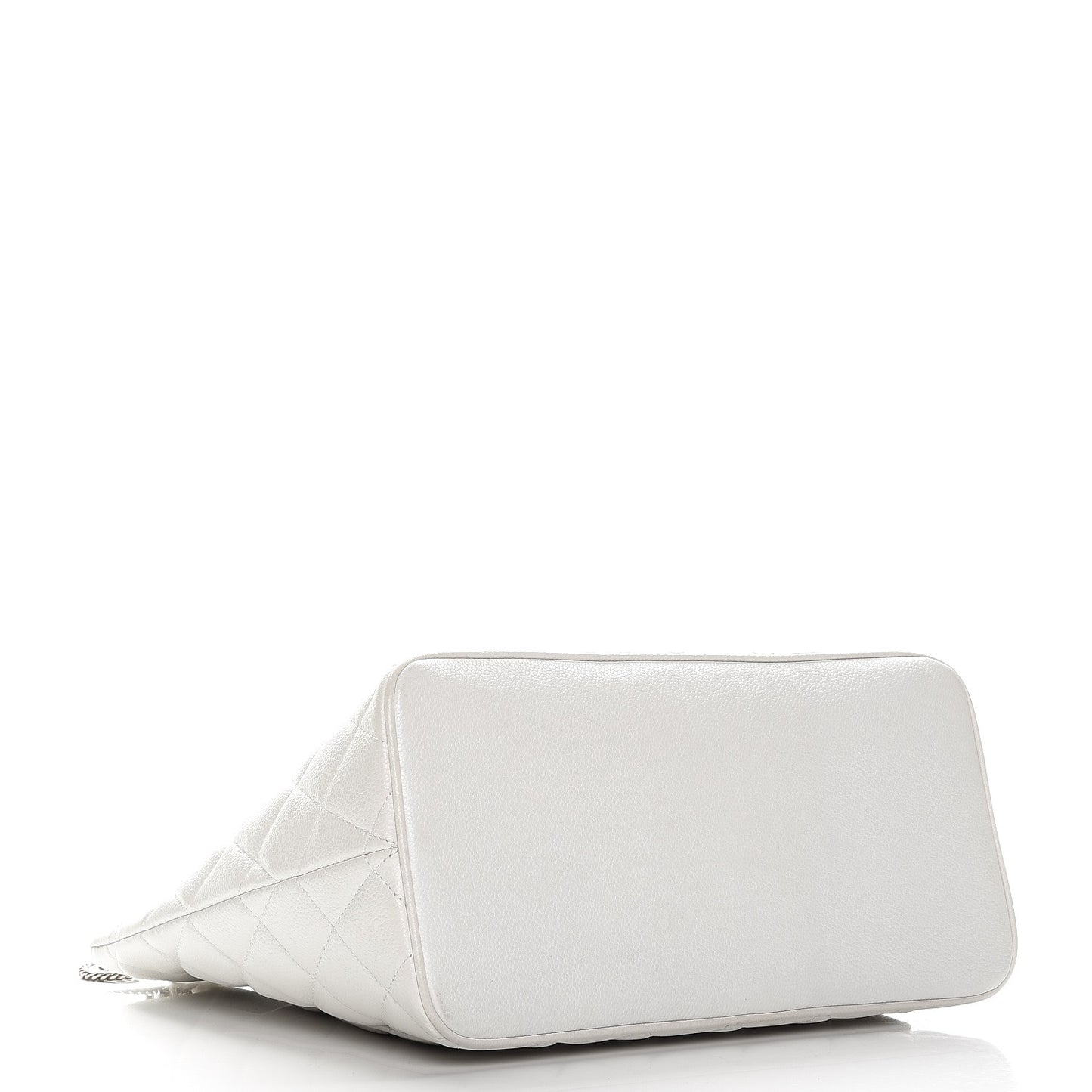 Caviar Quilted Medallion Tote White