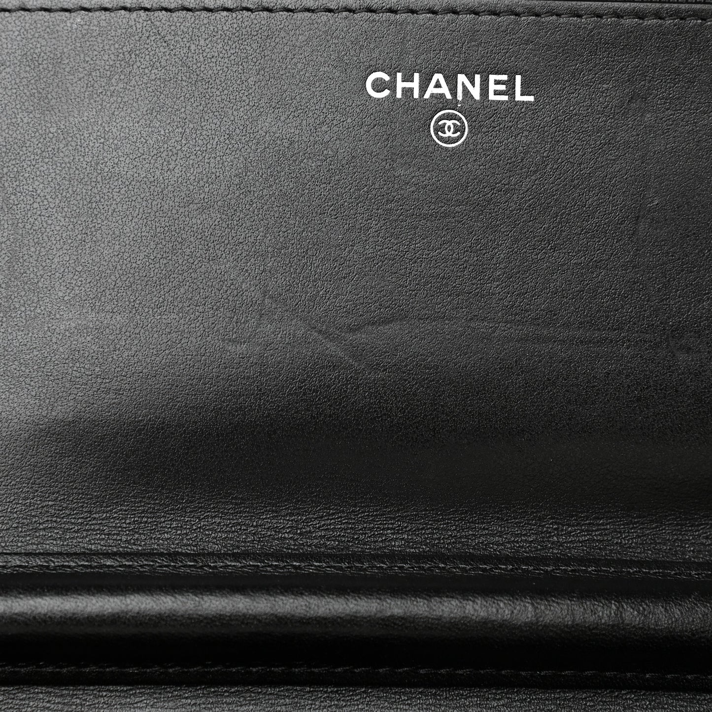 Caviar Quilted Boy Wallet On Chain WOC Black