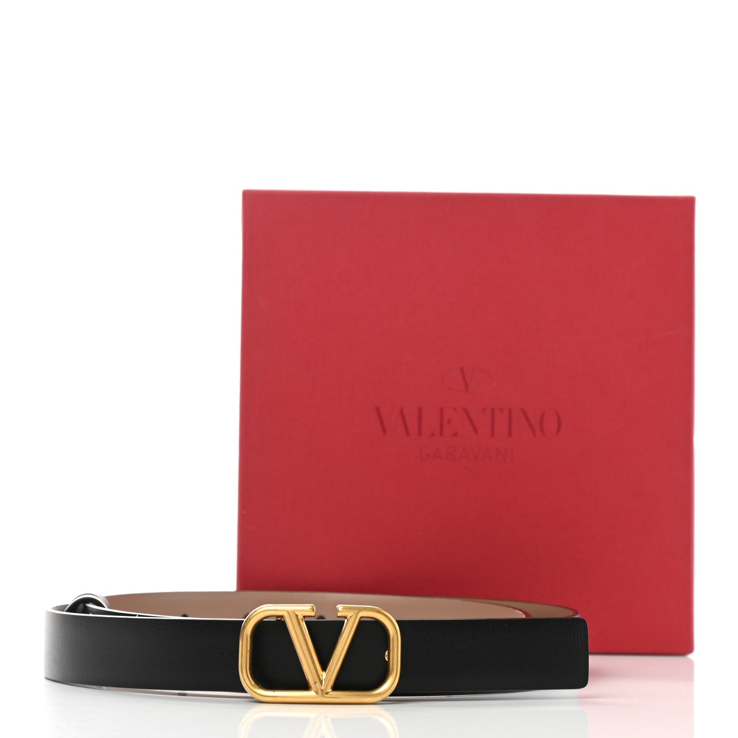 Glossy Calfskin VLogo Reversible 40mm Belt 75 30 Smokey Beige Black