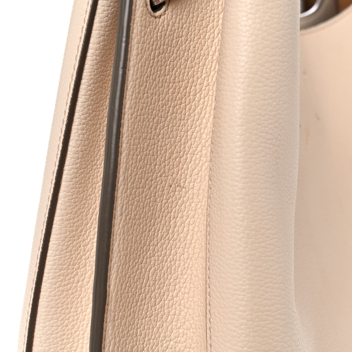 Grained Calfskin Large Milla Hobo Natural