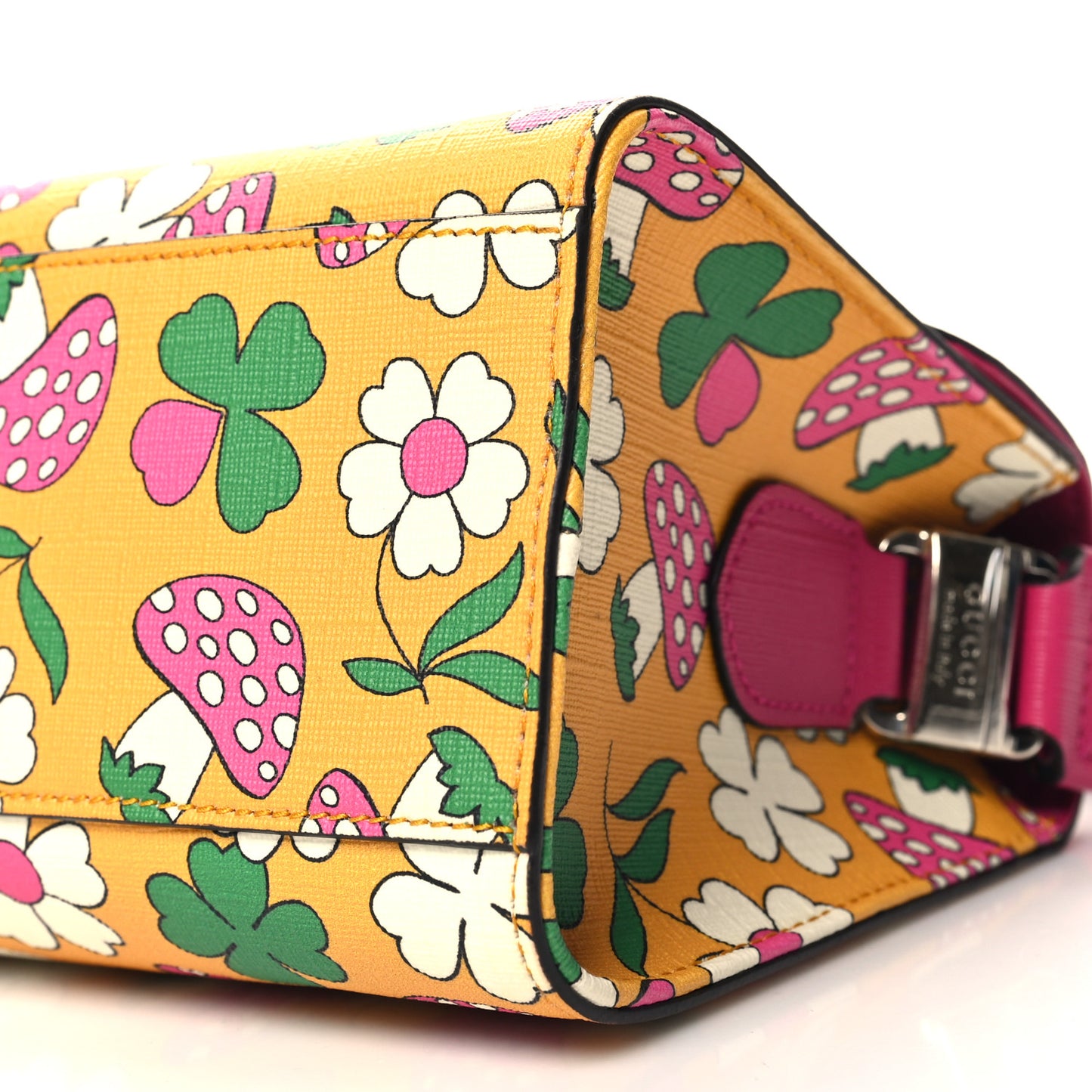 Canvas Childrens Flower Mushroom Print Shoulder Bag