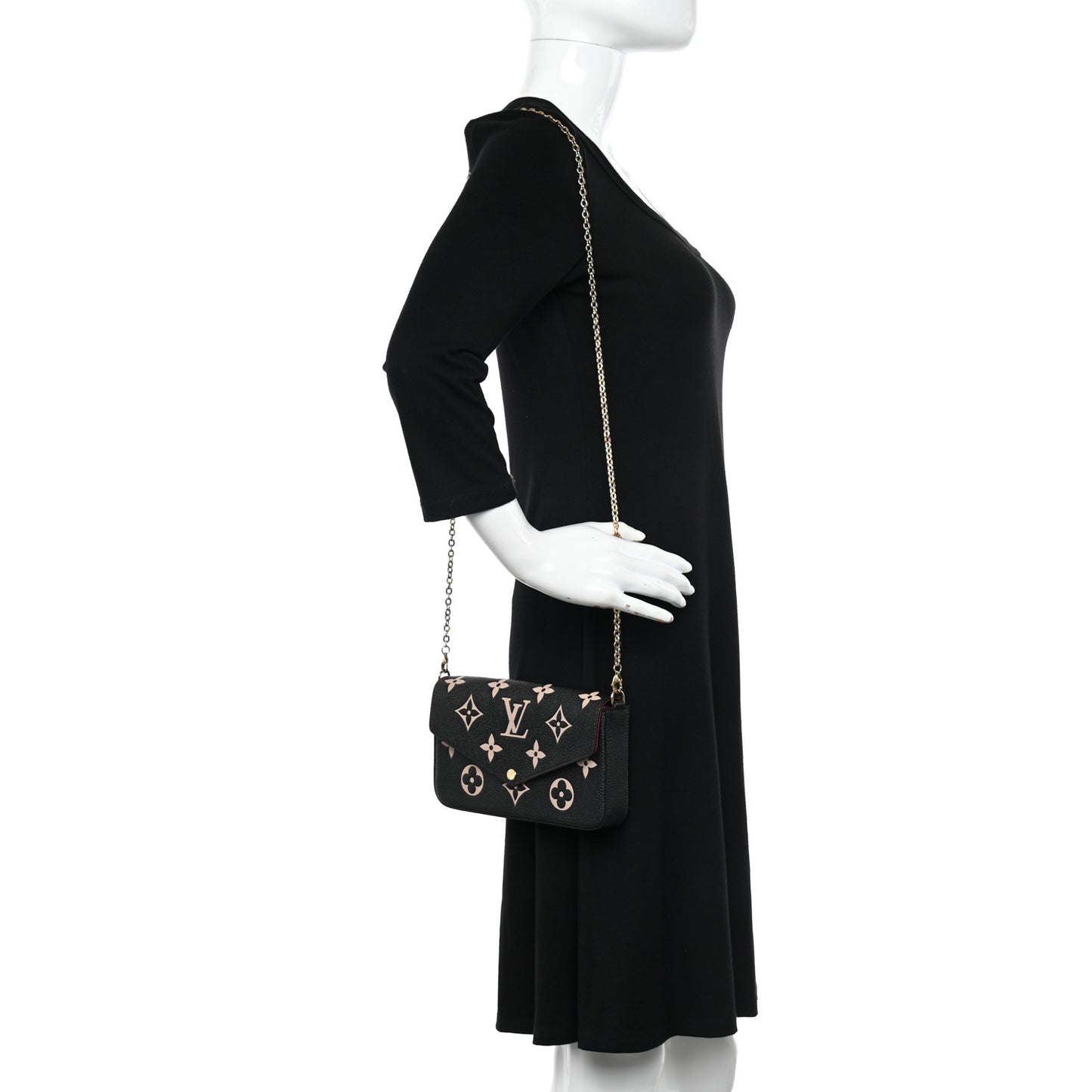 Empreinte Monogram Giant Felicie Pochette Black Beige