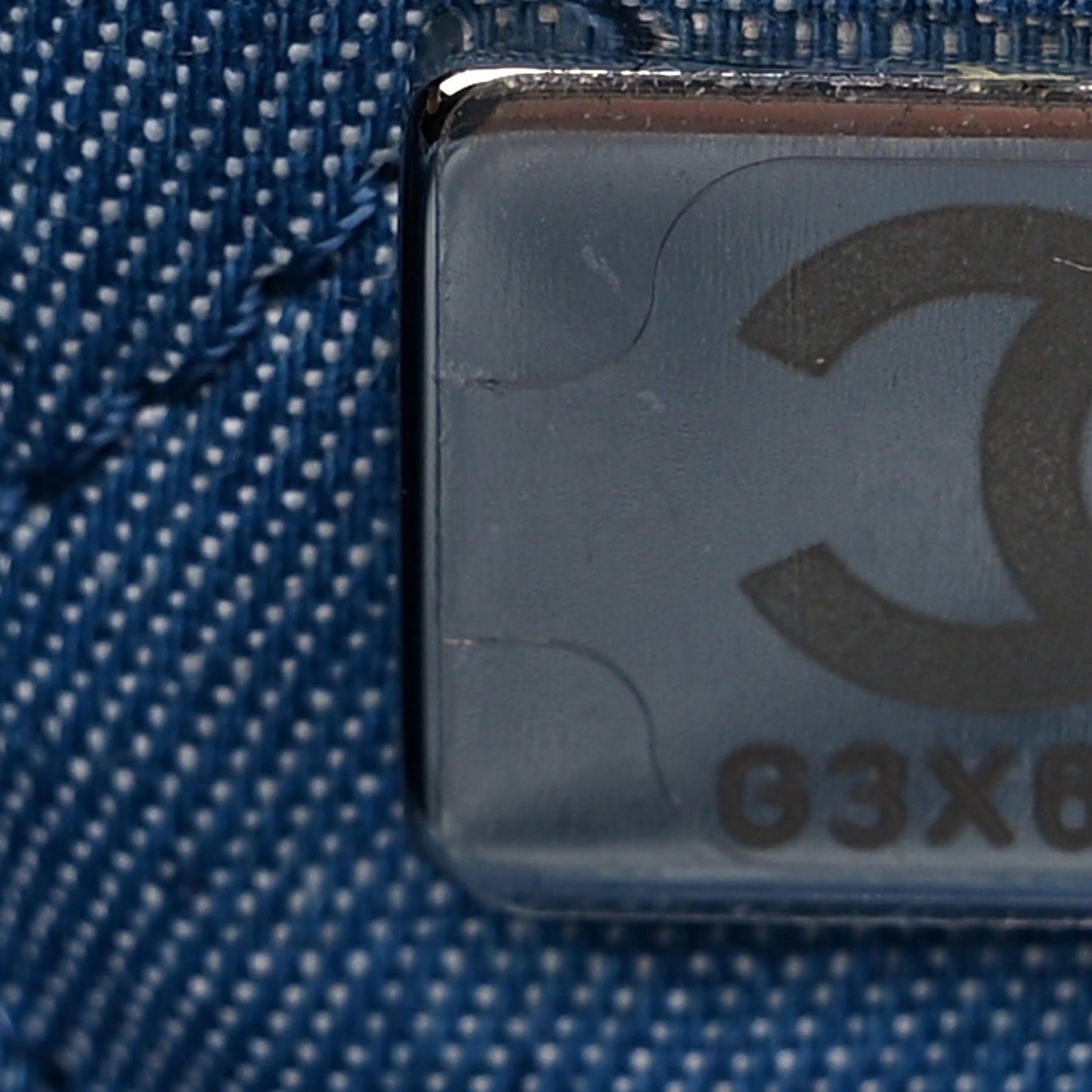 Denim Quilted Chanel 22 Blue