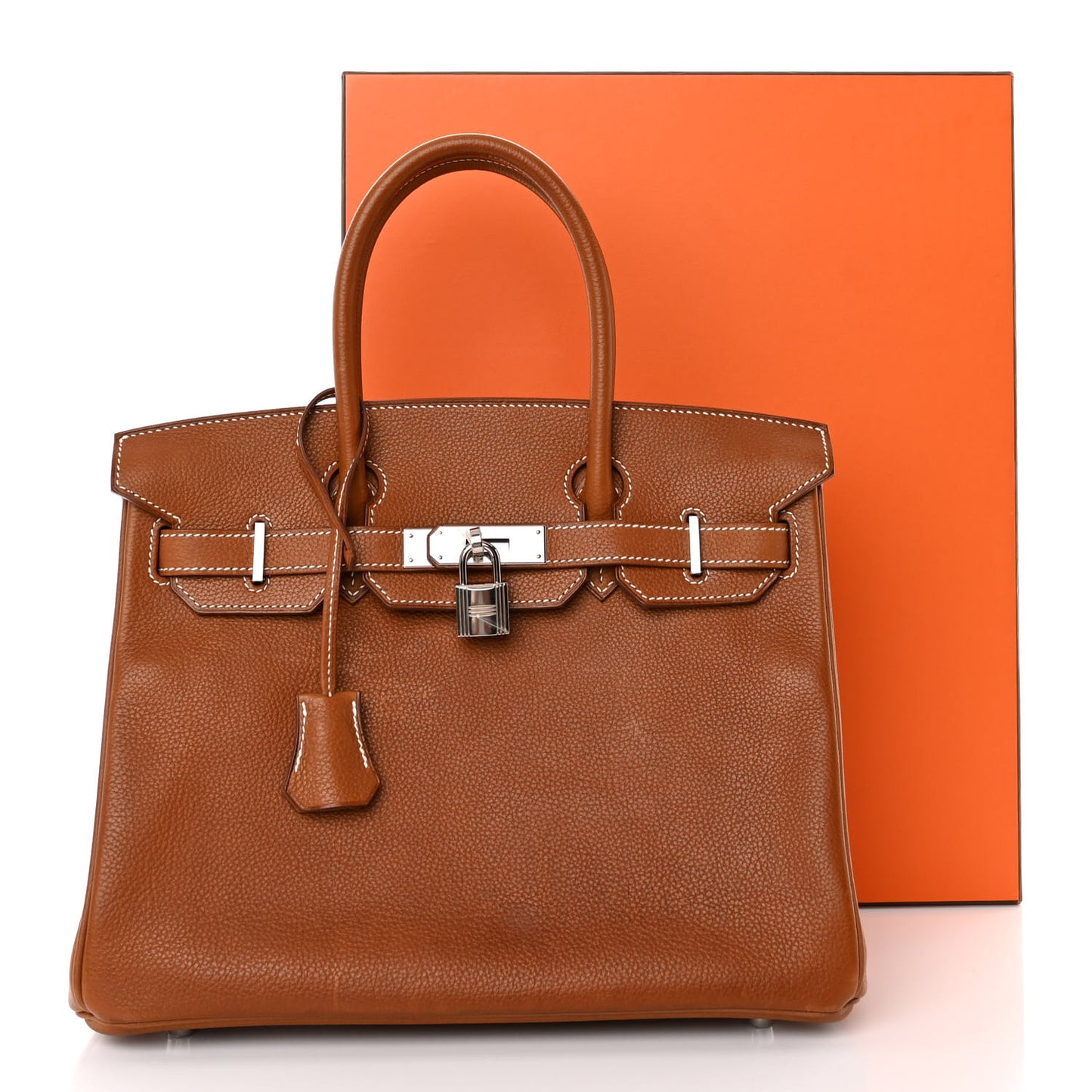 Natural Barenia Faubourg Birkin 30 Fauve
