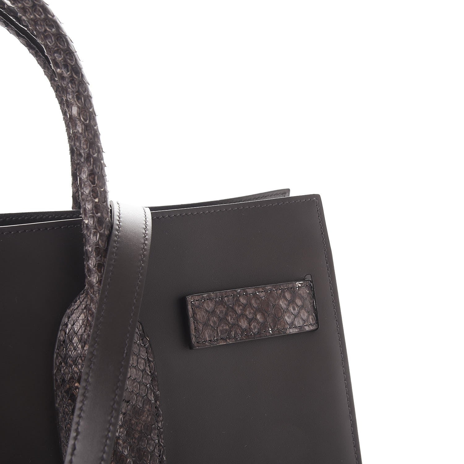 Saint Laurent Calfskin Python Small Sac De Jour Coal 10 of 10