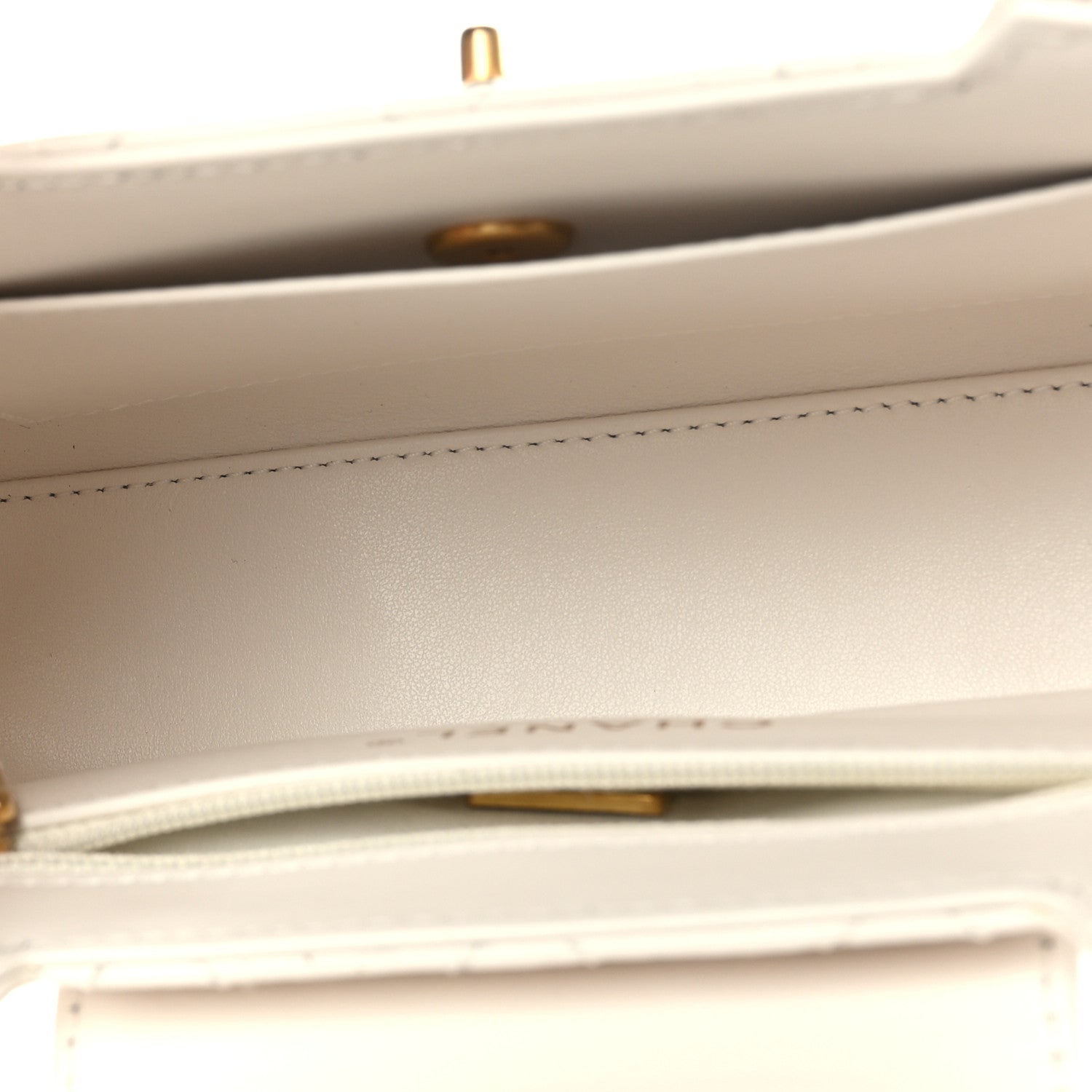 Chanel Shiny Aged Calfskin Quilted Nano Kelly Shopper White 5 of 10