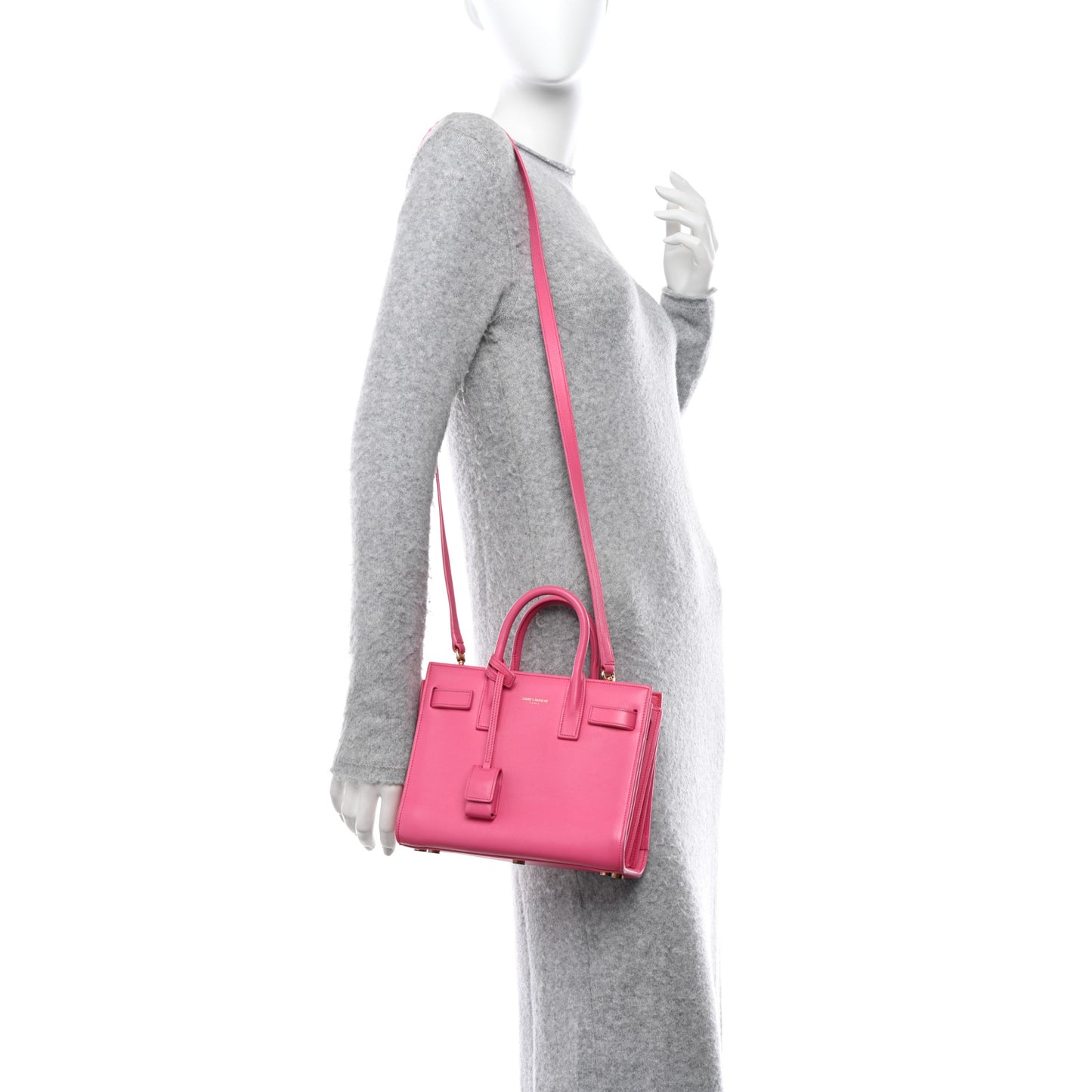 Calfskin Nano Sac De Jour Lipstick Fuchsia