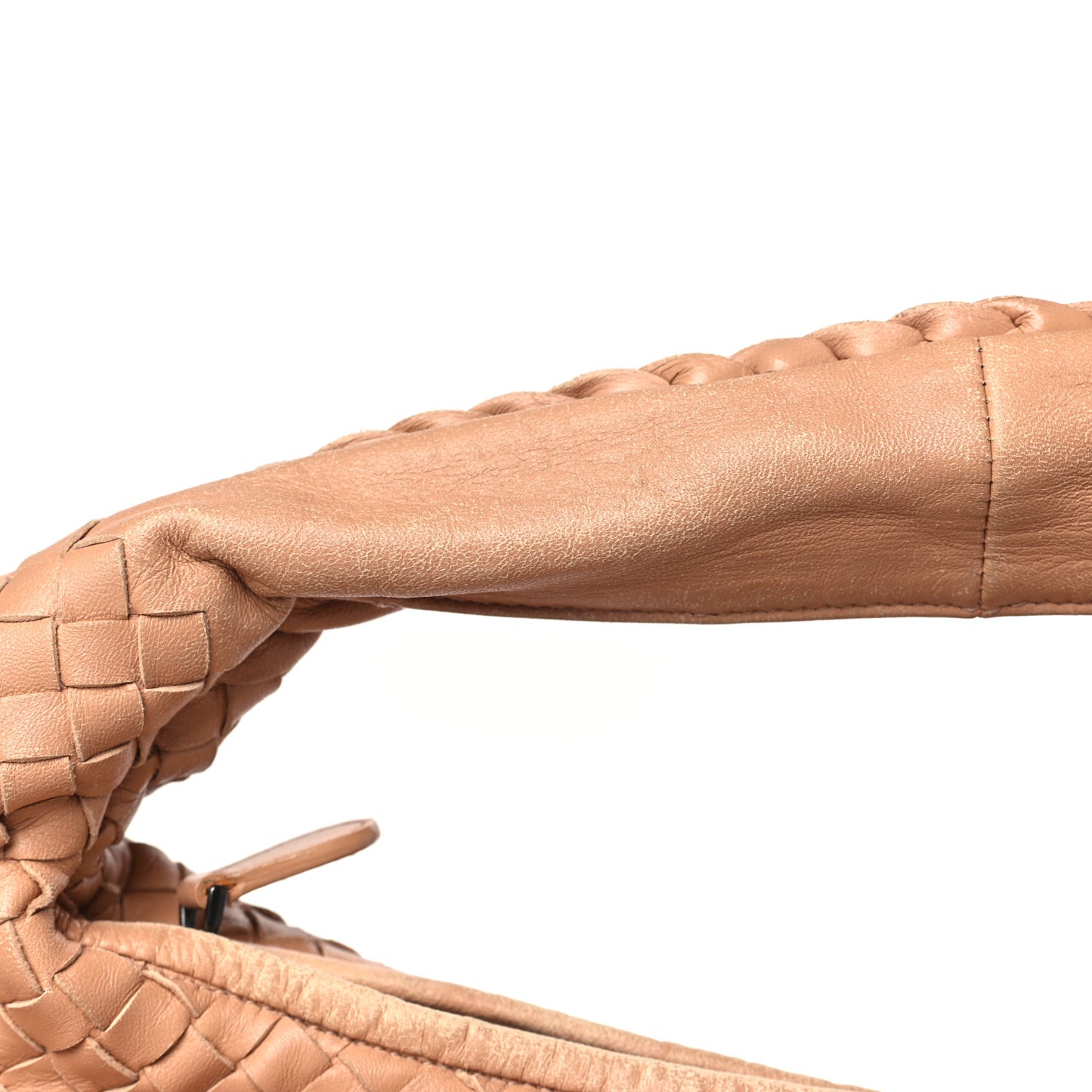 Nappa Intrecciato Medium Belly Veneta Hobo Camel