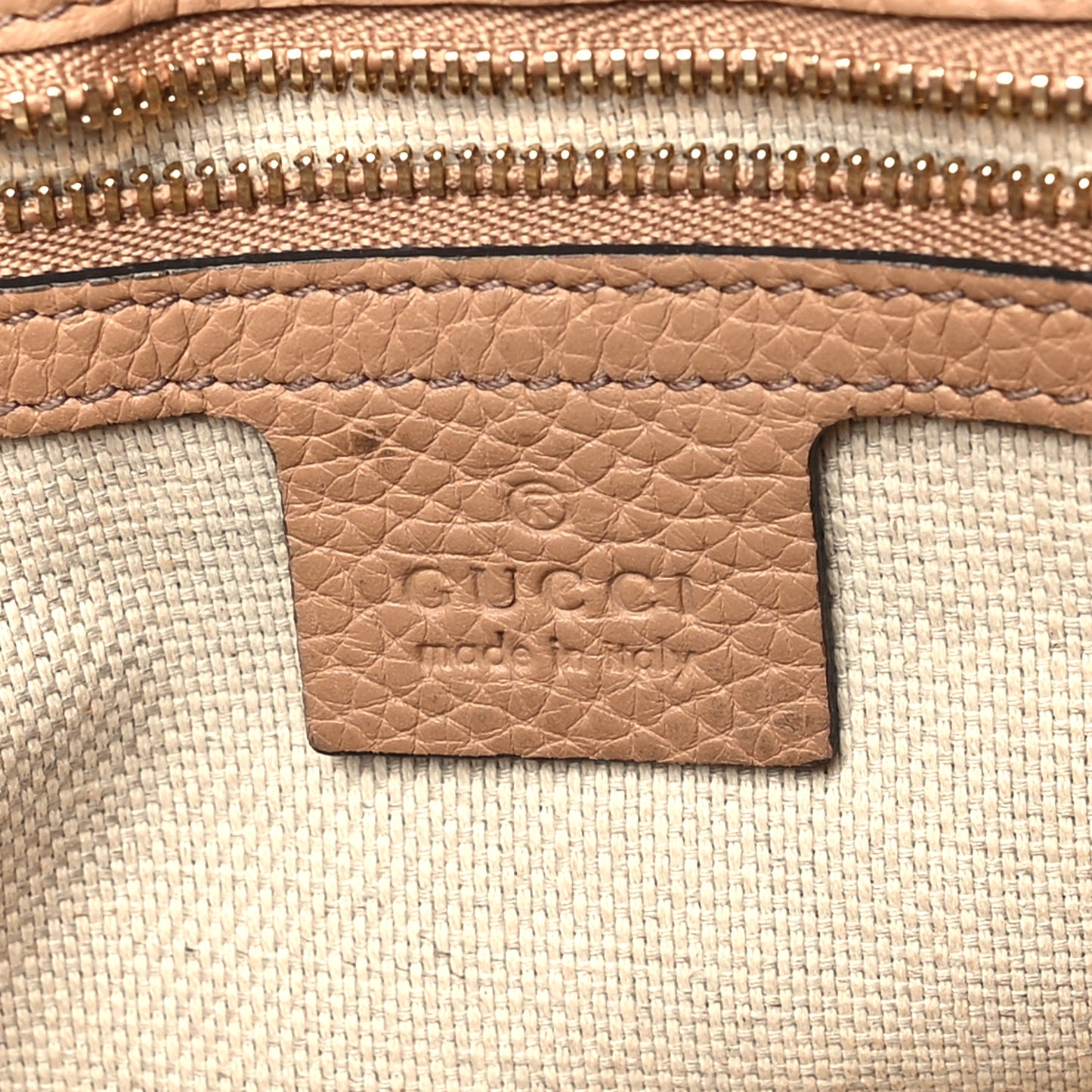 Pebbled Calfskin Medium Soho Flap Crossbody Camelia