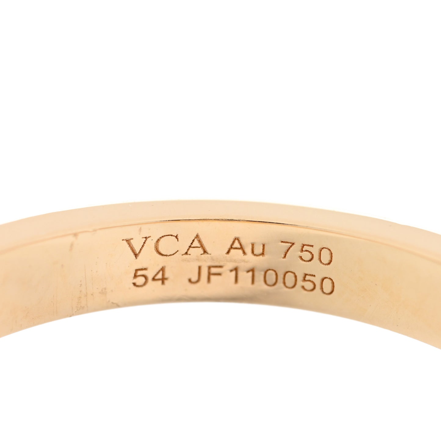 18K Yellow Gold Guilloche Vintage Alhambra Ring 54 7