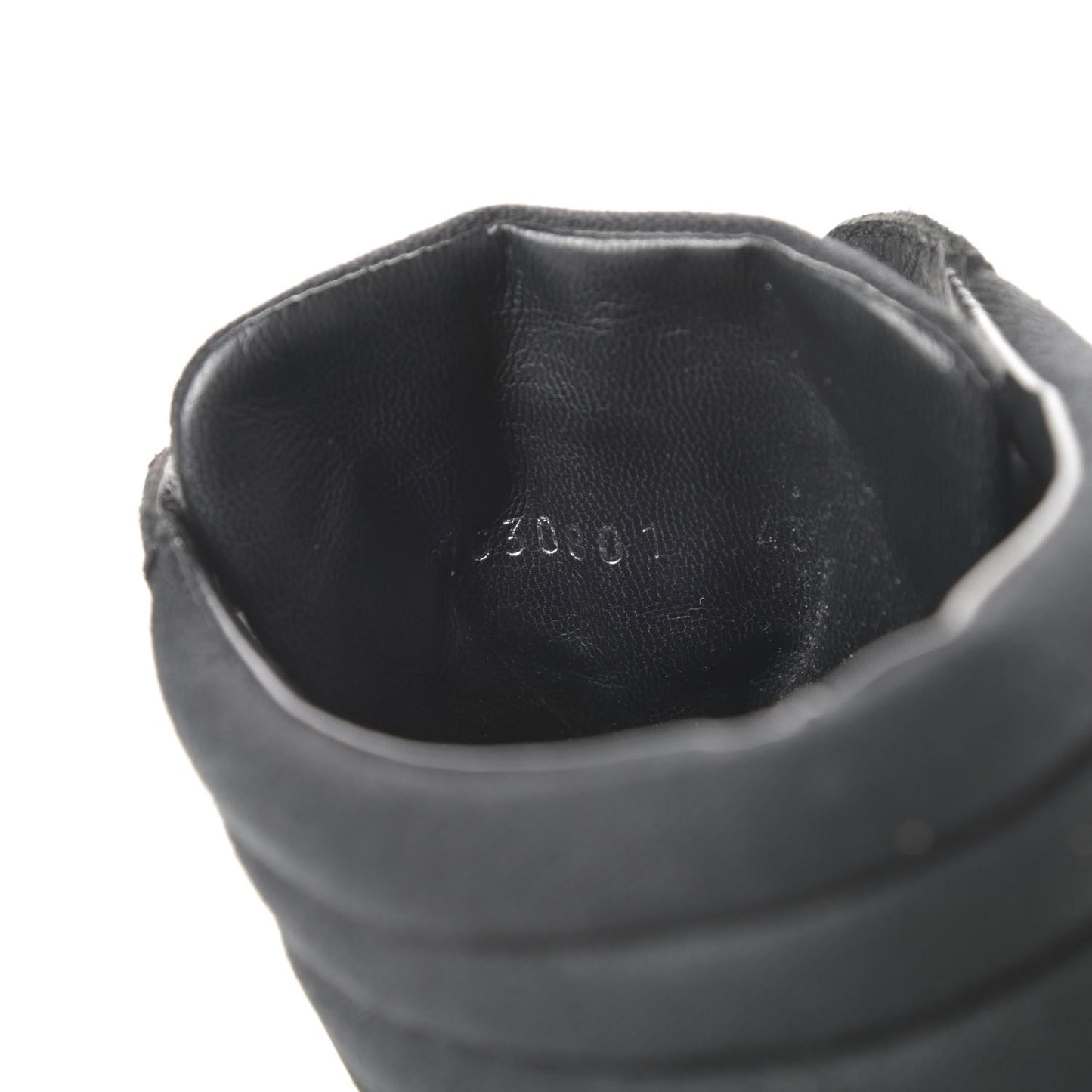 Toile Suede Calfskin Mens High Top Sneakers 43 Black