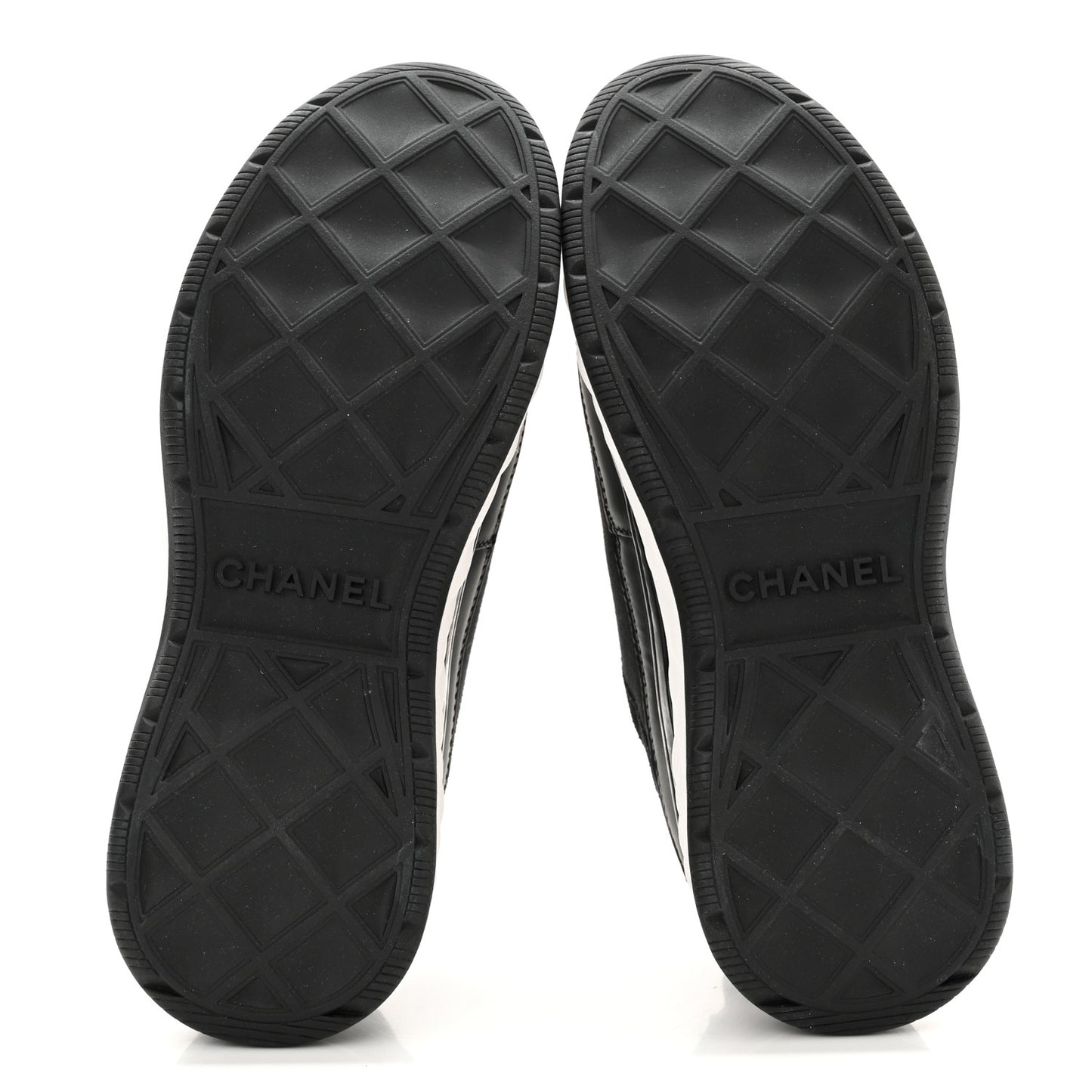 Velvet Calfskin Mixed Fibers CC Sneakers 35.5 Black