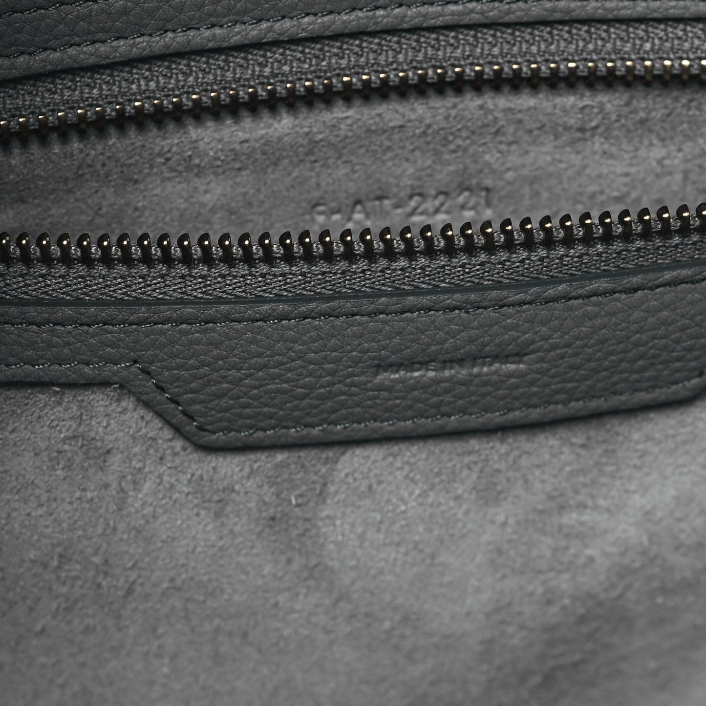 Drummed Calfskin Mini Luggage Kohl