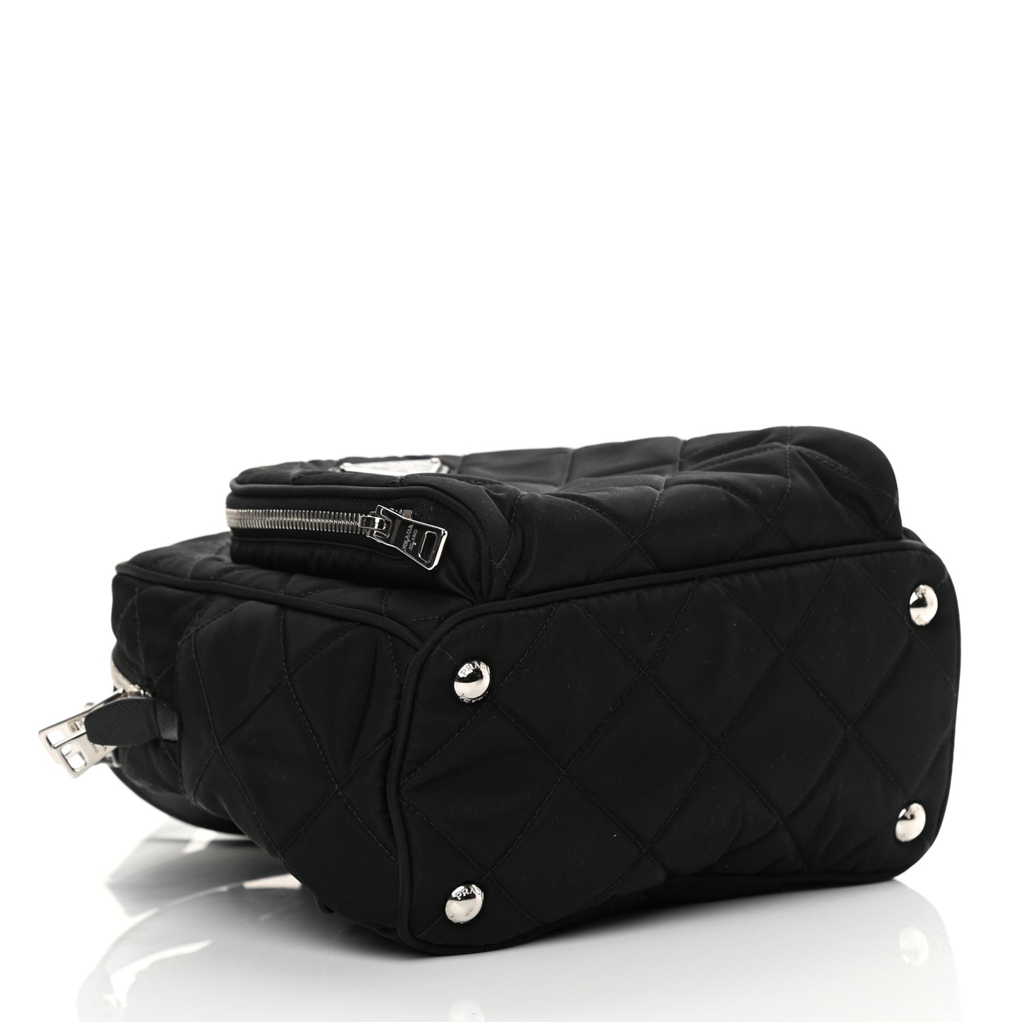 Nylon Tessuto Impuntu Quilted Backpack Black