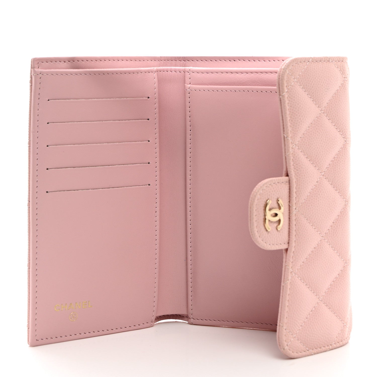 Chanel Caviar Quilted Medium Flap Wallet Light Pink 5 of 8