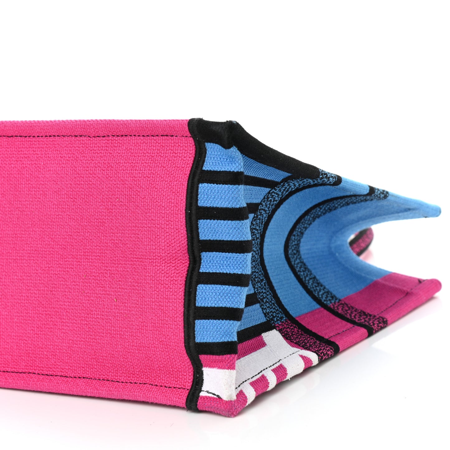 Canvas Embroidered Medium Jungle Pop Book Tote Fuchsia Multicolor