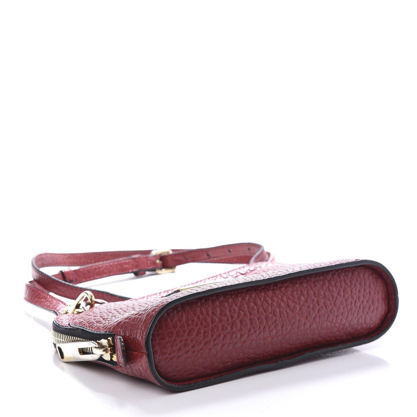 Signature Grain Small Crossbody Red
