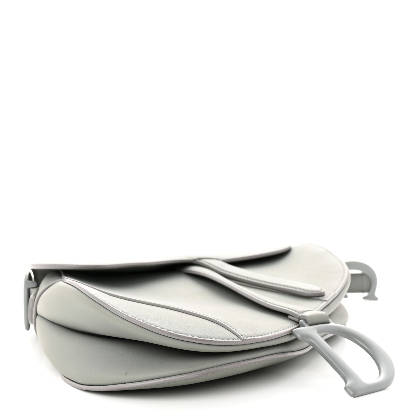 Ultra Matte Calfskin Saddle Bag Grey