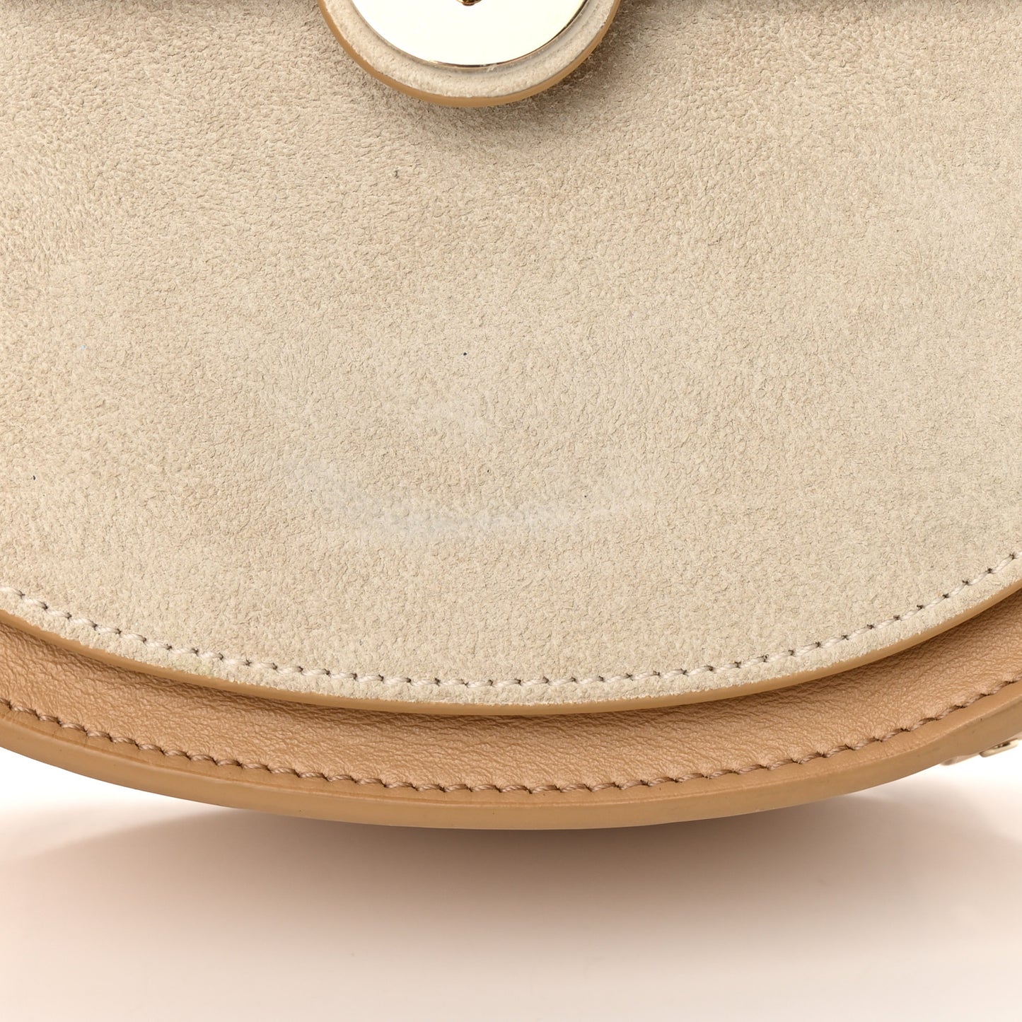 Calfskin Suede Small Tess Bag Soft Tan