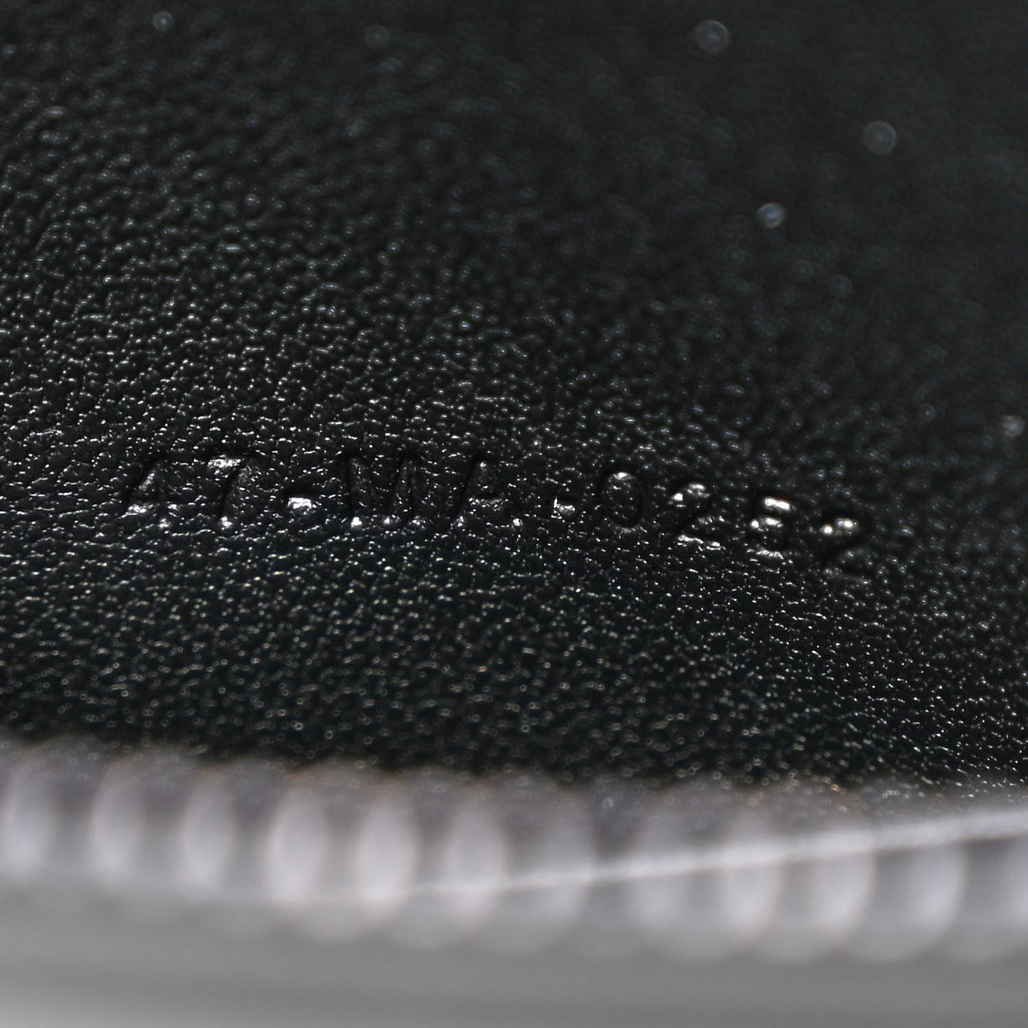 Calfskin Macrocannage Diamond Caro Zipped Pouch With Chain Black