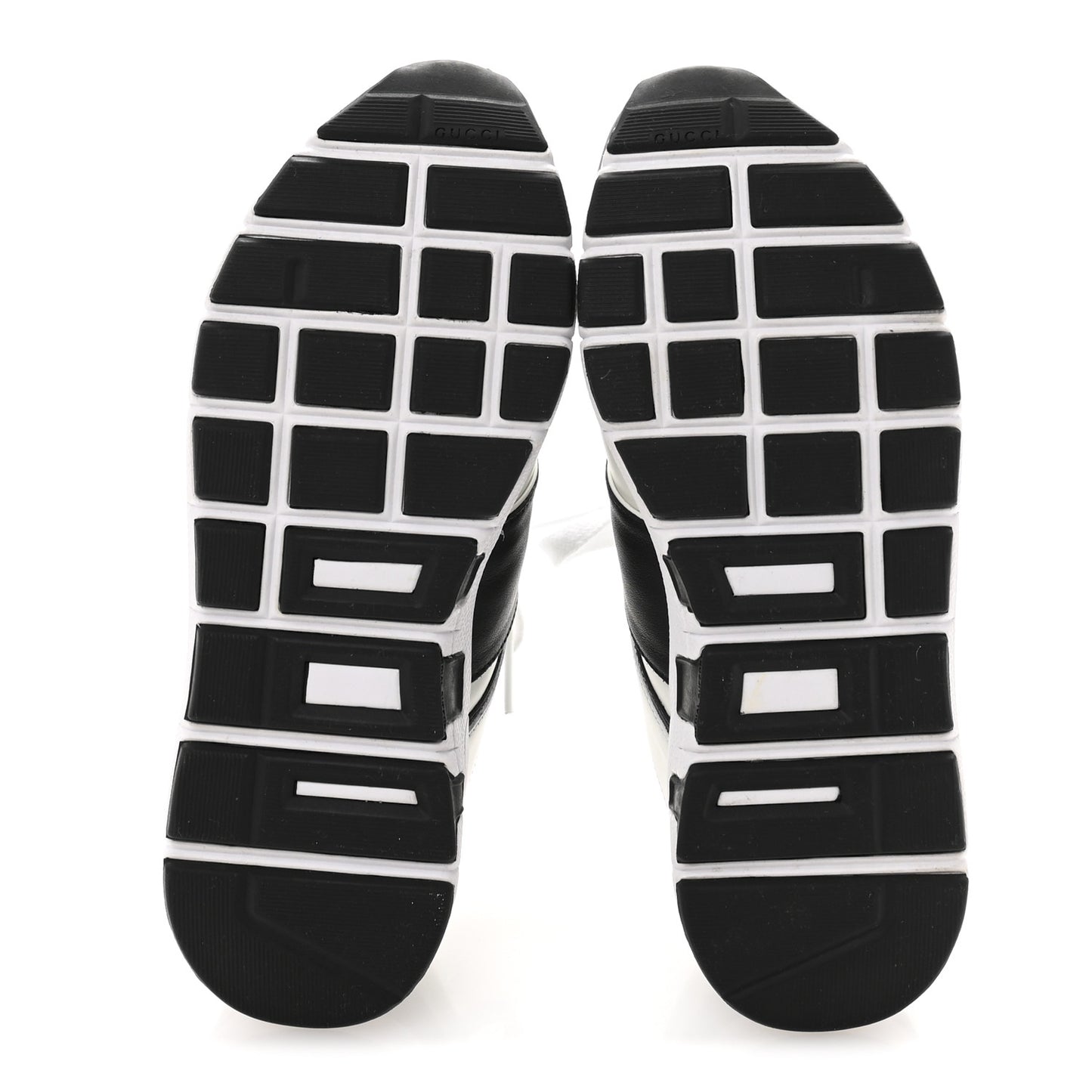 Calfskin Womens Interlocking G Sneakers 35.5 Black White