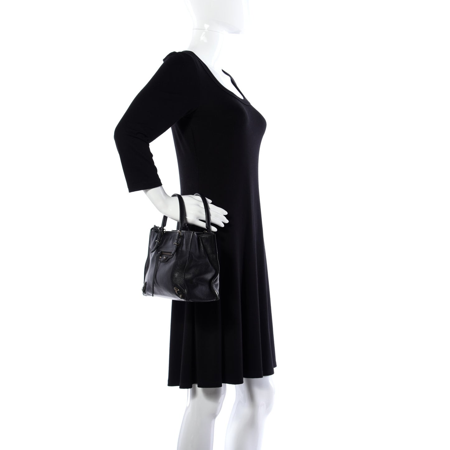 Calfskin Papier Mini A4 Tote Black