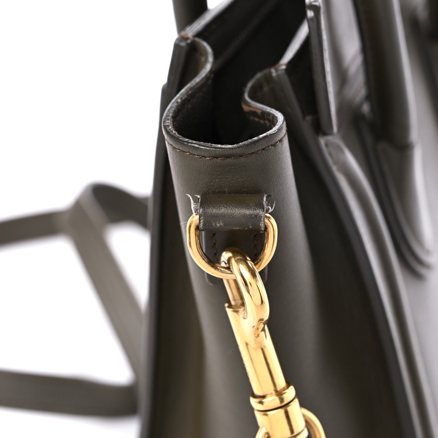 Smooth Calfskin Nano Luggage Khaki