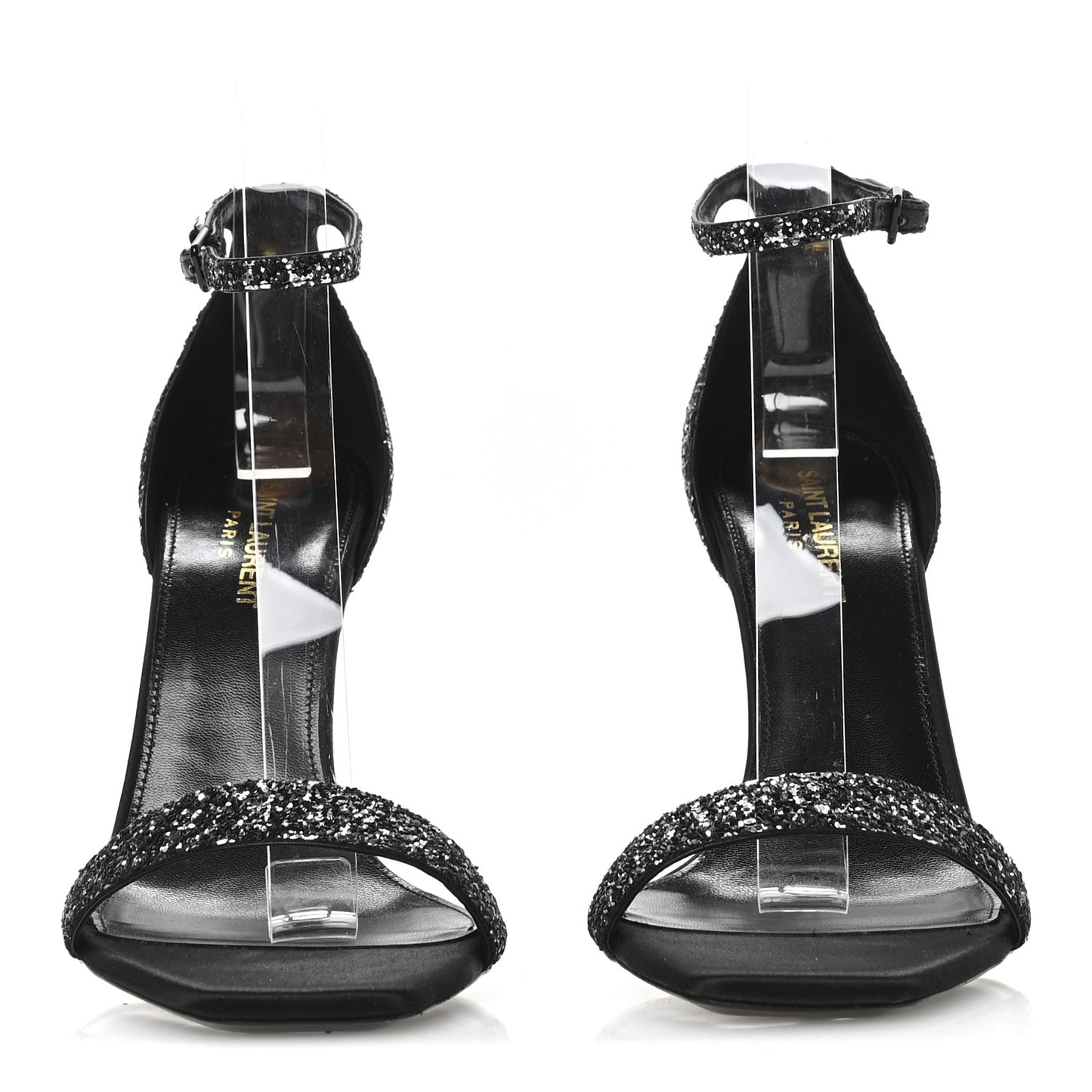 Glitter Amber 105 Ankle Strap Sandals 39.5 Black