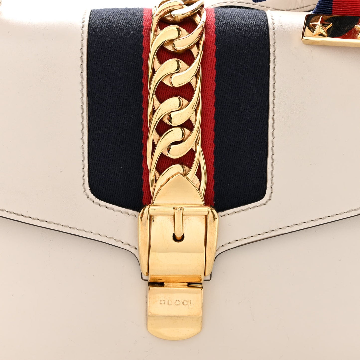 Calfskin Small Sylvie Shoulder Bag Off White