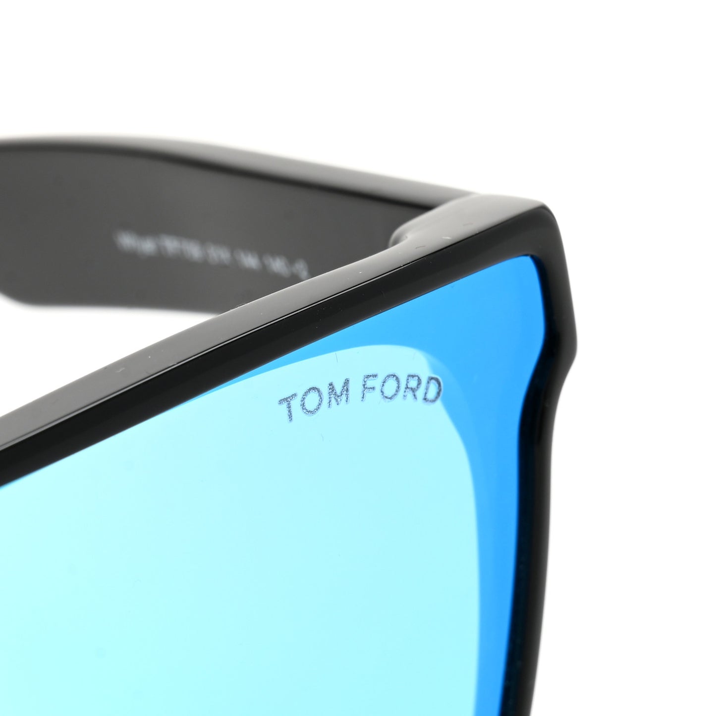 Acetate Mirrored Whyat Square Sunglasses TF709 Black Blue
